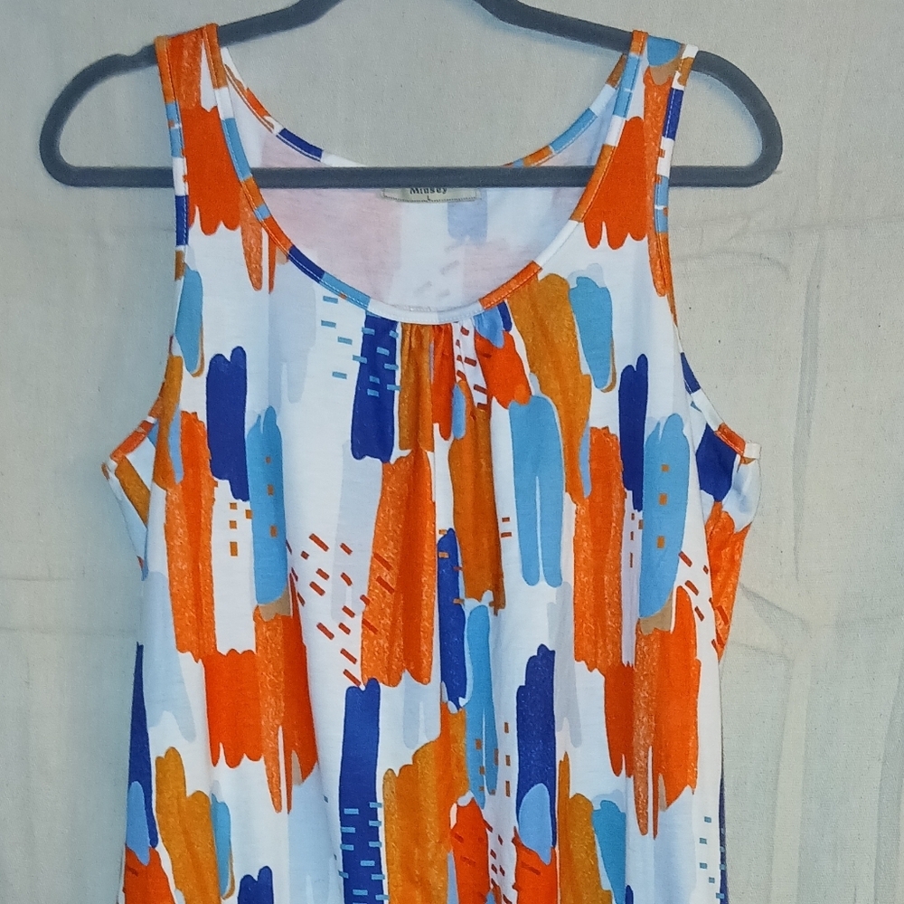 Miusey Colorful Abstract Women's Tank Top​ - Picture 7 of 7